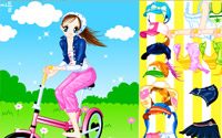 cycling girl dressup