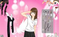 pink feather dressup